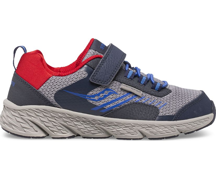 Saucony Wind Shield A/C Kids' Sneakers Navy / Grey / Red | Canada 782WNBY